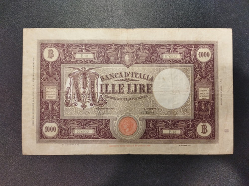 Italia lire 1 000 - d'italia.,